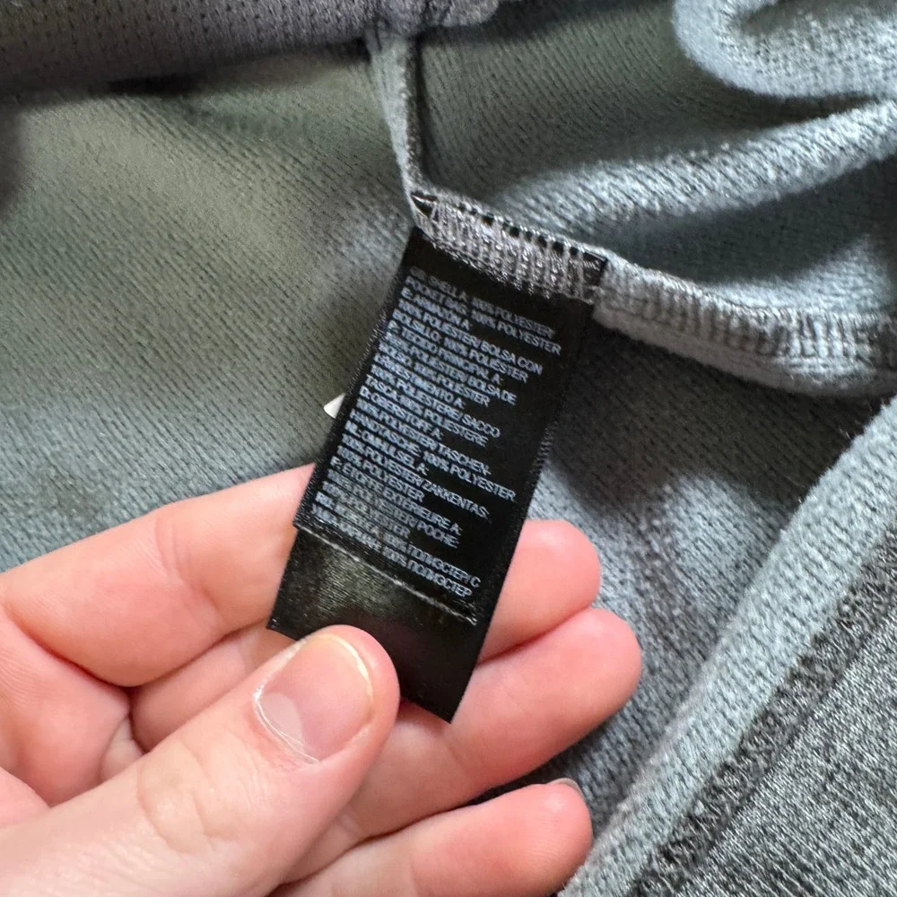 The North Face Men's XXL 2XL Full Zip Sweatshirt Light Gray Pocket Grey Clean